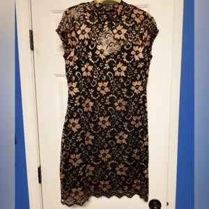 Lace cocktail dress.